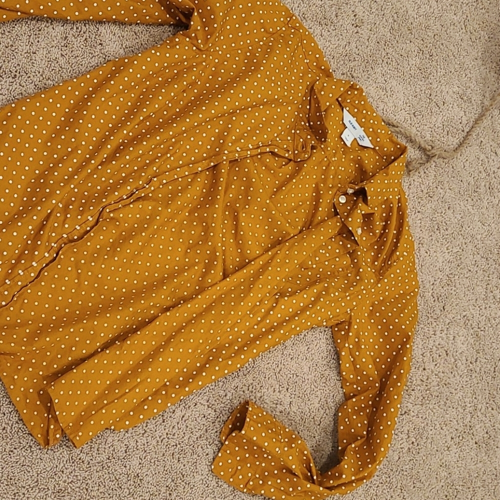 Long sleeve shirt mustard yellow